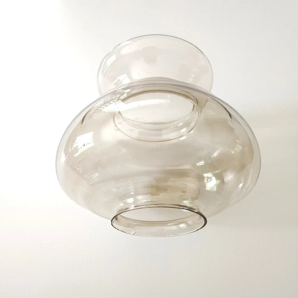Vintage Smoked Glass Lamp‎ Shade 3